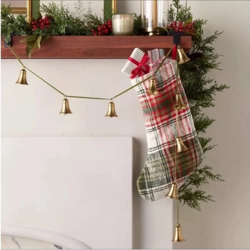 5' Decorative Brass Bell Christmas Garland Antique Finish - Hearth & Hand